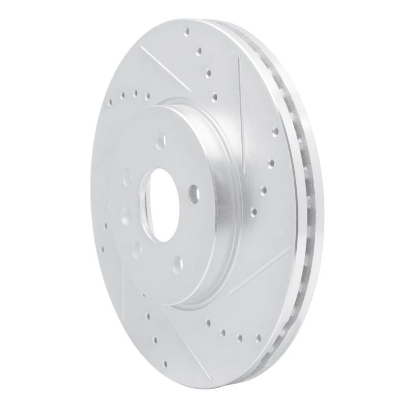 Buick Encore Brake Rotor (1) - Front Right - R1 Concepts - Drilled & Slotted - Silver - `13-`22